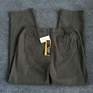 Ruby Rd Jeans Womens 12 Black High Rise Straight Classic Stretch Denim Pants